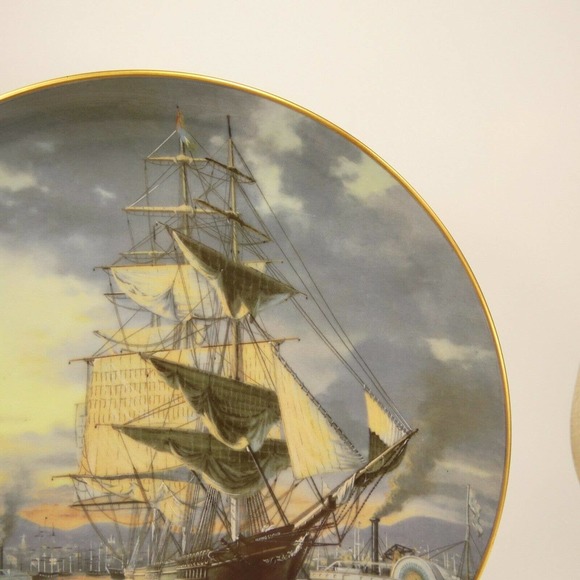 FLYING CLOUD Great Clipper Ships Plate Collection 1981 Franklin Porcelain UHH&L - Picture 8 of 11
